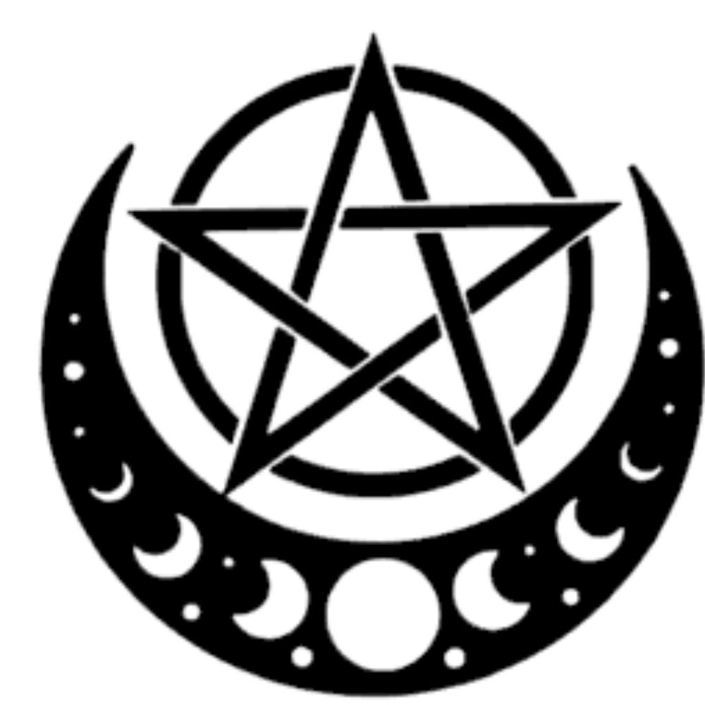 Moon Phases Pentacle Witchy Vinyl Decal Sticker